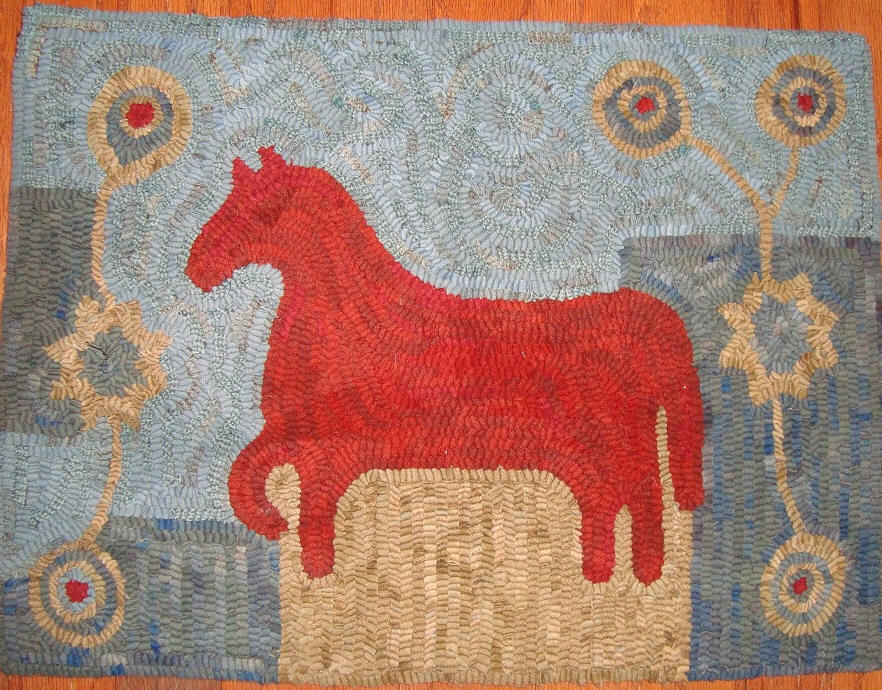 Traditional rug hooking